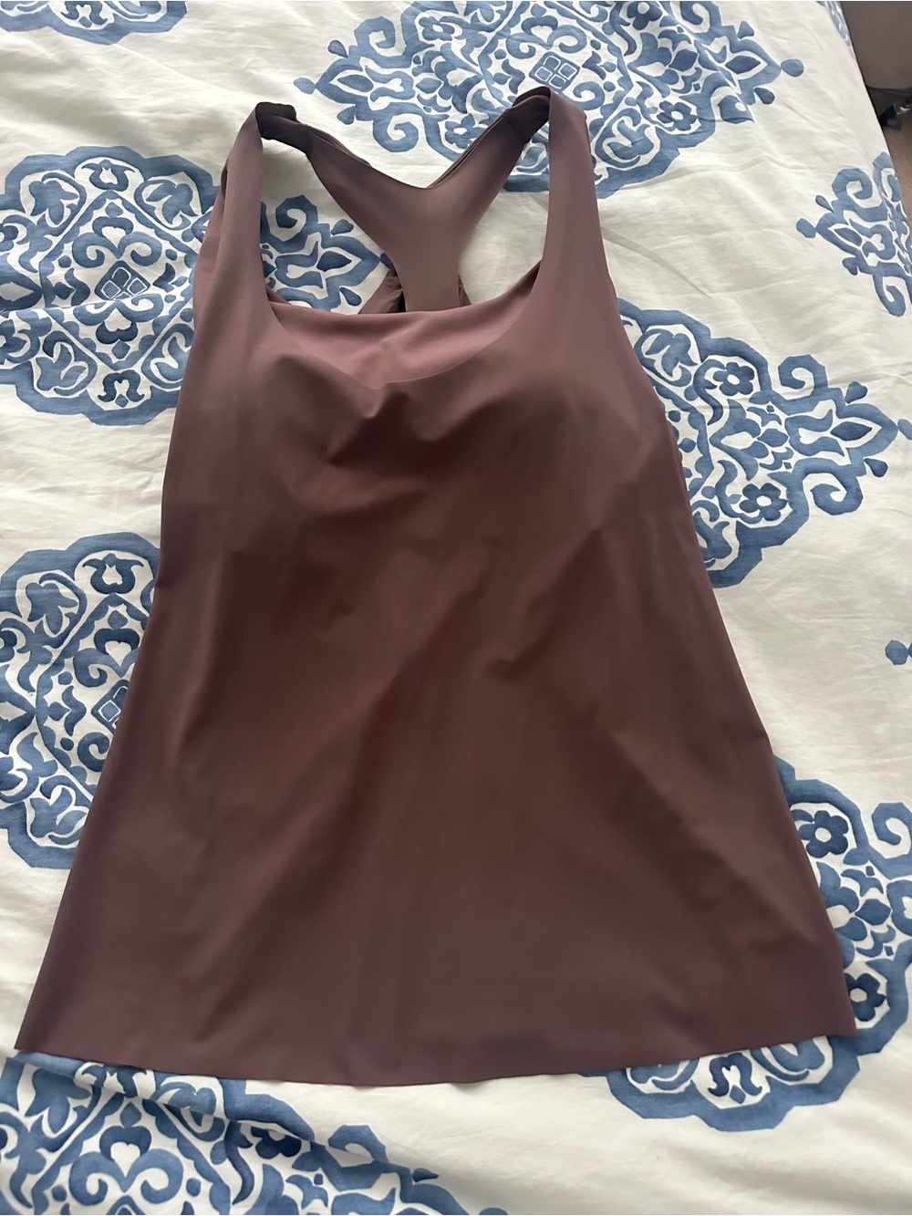 Athleta Mauve Brown Racerback Tank Top
